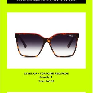 QUAY SUNGLASSES LEVEL UP - TORTOISE RED/FADE
